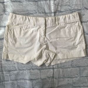 Express Design Studio editor women 10 cotton blend white chino shorts